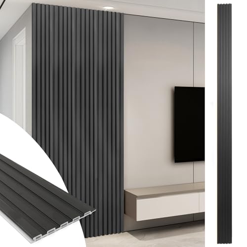 Art3d WPC Slat Wall Panels, 8-Pack 108 x 6 Inch 3D...