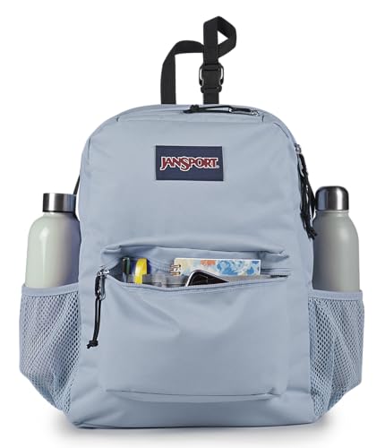 Image of JanSport Central Adaptive Backpack - Wheelchair & Walker Compatible, Tuck-Away Shoulder Straps, Adjustable Backrest Loops & Anchor Straps, Iconic Design, Blue Dusk