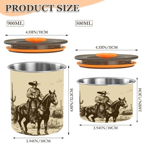 Envase hermético café acero inoxidable 900 ml miniatura 2