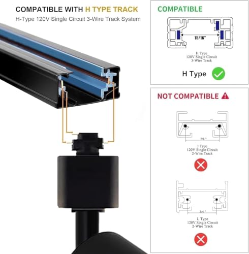 Image of Plug in Track Lights 24 Lights LED Track Lighting Kits H Type 6000k