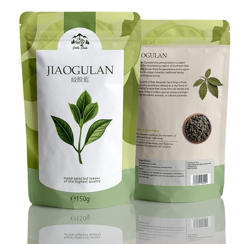 JIAOGULAN Unsterblichkeits-Kraut Ohne Stängel Naturbelassen & Unbehandelt | Premium-Qualität (150g)