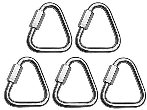 MarineNow 316 Stainless Steel Delta Quick Link Marine Grade Triangle Choose Size and Quantity (05-Pack, 08 mm (5/16"))