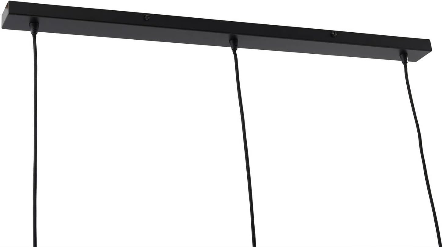 Close-up of the Lindby Danika pendant lamp's black metal ceiling bar