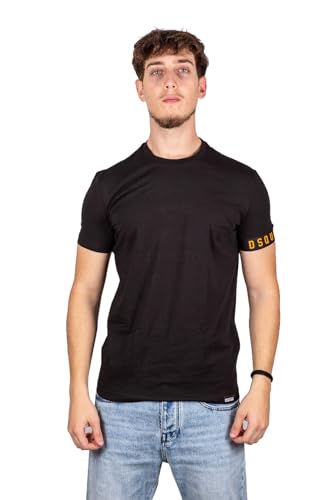 T-Shirt Dsquared. Nero/Arancio Nero L