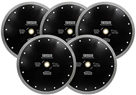 DT-DIATOOL Diamond Saw Blade 7 Inch / 180mm Cutting Disc with Mesh Turbo for Porcelain Tile Marble Ceramic Granite