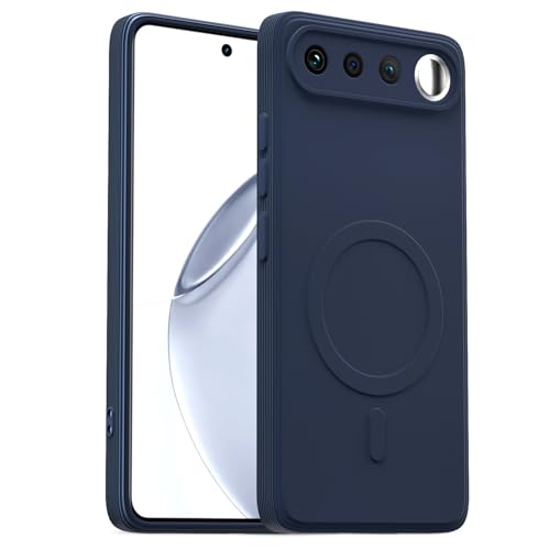 Image of Pikkme Back Cover for Realme 16 5G Soft Matte Silicone Mag-Safe Design (Mag-Safe Not Support) Camera Protection | Slim Fit Bumper Cover (Blue)