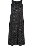 A-Form Zizzi Damen Jersykleid Ärmellos Loose Casual 7/8 Langes Kleid Große Größen 42-56