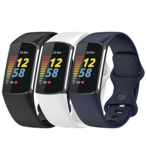 eiEuuk �X�|�[�c�o���h Fitbit Charge 5�X�}�[�g�E�H�b�`�A�N�Z�T���[�Ή� �\�t�g�V���R���r���v�X�g���b�v ���X�g�o���h �u���X���b�g Charge5 ���f�B�[�X �����Y, �傫��, �V���R�[��