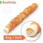 MON2SUN Dog Treats, 9 Inch Chicken Wrapped Rawhide Rolls Snacks, Teeth Cleaning and Long Lasting Chews for Medium and Large Dogs, 23.28oz (6 Count-Pack of 1) - Image 4