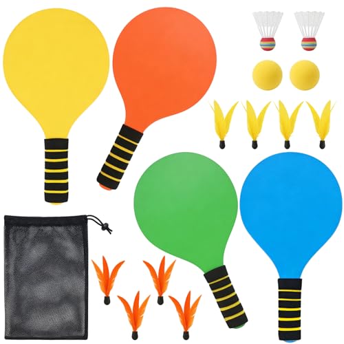 Raquette et volant de badminton à grande tête avec balle de tennis et sac de rangement