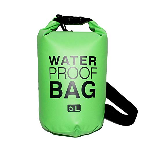 Icegrey Bolsa Estanca Seca Impermeable Flotante para Playa y Deportes al Aire Rafting/Kayak/Canotaje/Senderismo/Esquí/Pesca/Escalada/Camping/Pesca Pasto Verde 2L
