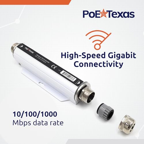 PoE Texas Outdoor PoE Extender, IP67 Gigabit Repeater, 660 Ft | Extensor de Red Ethernet y PoE Compatible IEEE 802.3af/at/bt miniatura 6