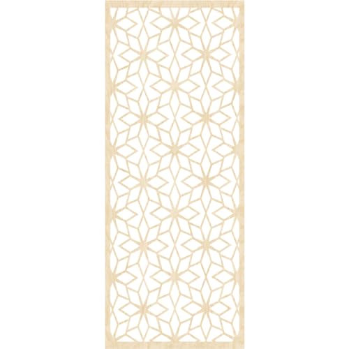 Image of 17 3 /8 inchW x 44 3 /8 inchH x 1 /4 inchT Lake Decorative Fretwork Wood Wall Panels, Birch
