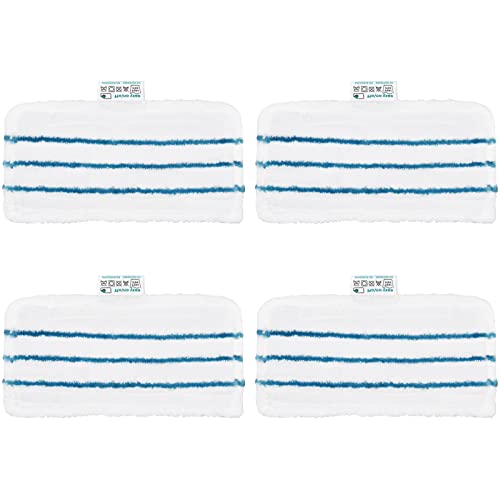 4 Lingette Microfibre pour Balai Vapeur Black et Decker, Chiffon de Nettoyage Vadrouille Rectangulaire Compatible avec FSM1600/FSM1610/FSM1620/FSM1630/HSMC1300/HSMC1321(style F)