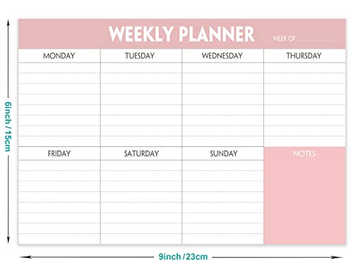 Weekly Planning Pad - Tear Off To Do List Pad With Daily Schedule & Calendar, 52 Sheets, 100Gsm Paper, Undated Weekly Planning Notepad, 6X9 In #TOP4