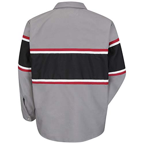 Image of Red Kap Men's Long Sleeve Industrial Work Shirt | Moisture Wicking Button Up, Wrinkle Resistance Fights Fading & Stains
