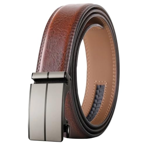 Blue Leather Leather Belt For Men Handcrafted Sliding Ratchet Belt Ply36-24850-S23 120cm4