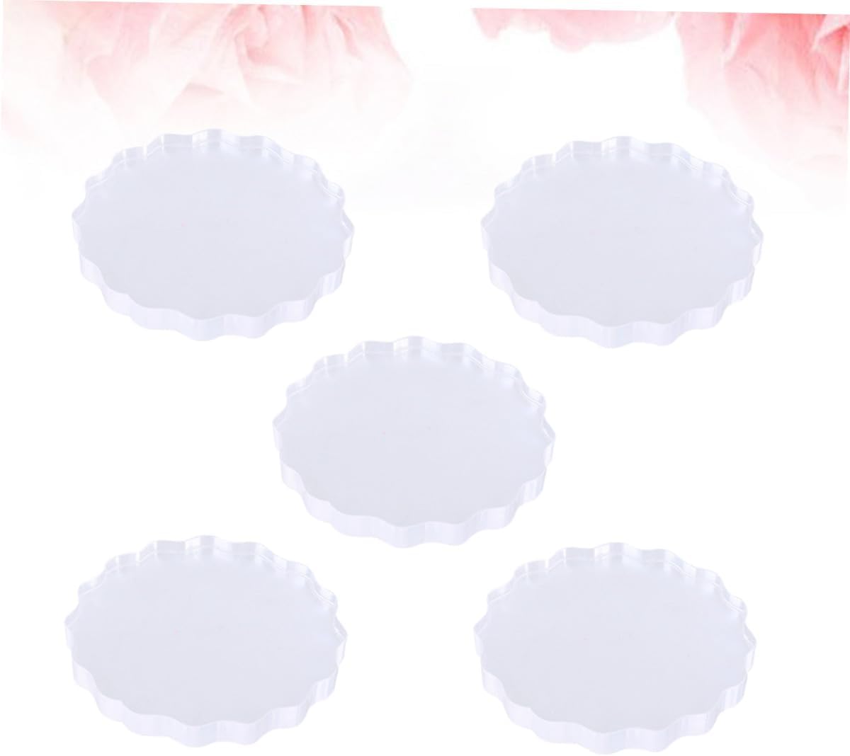 Zerodeko 5pcs Acrylic TPR Seal Plate Set 10x10cm Stamping Block for Home and Shop Crafting
