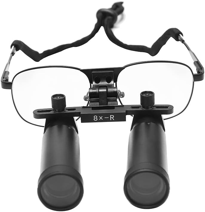 8X High Magnification Portable Bonicular Loupes Magnifier Metal Frame Optical Glasses DY-800