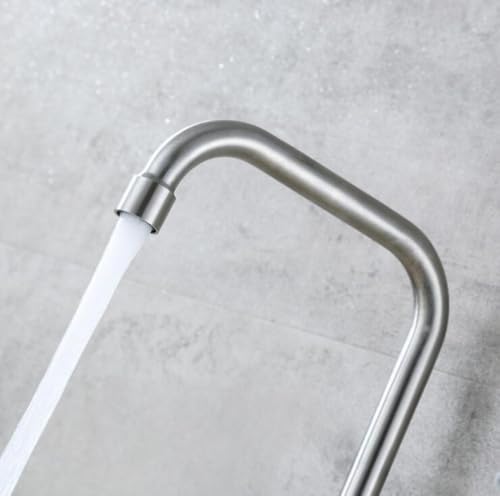Robinet de cuisine mural inox 304 durable double commande avec douchette - 7