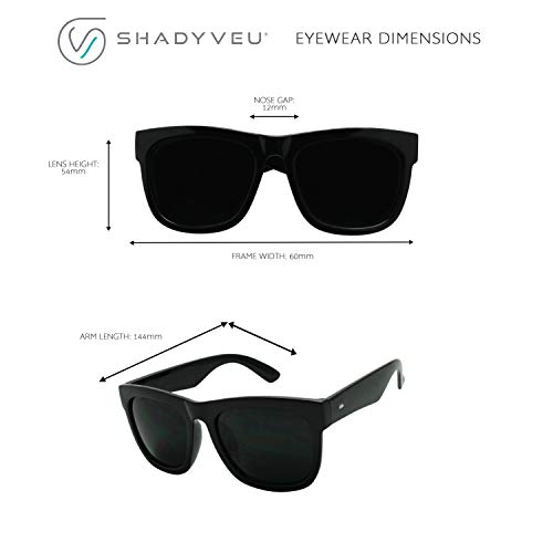 ShadyVEU Classic Square Flat Top Oversized Super Dark Tint Lens UV400 Mens Womens Sunglasses4