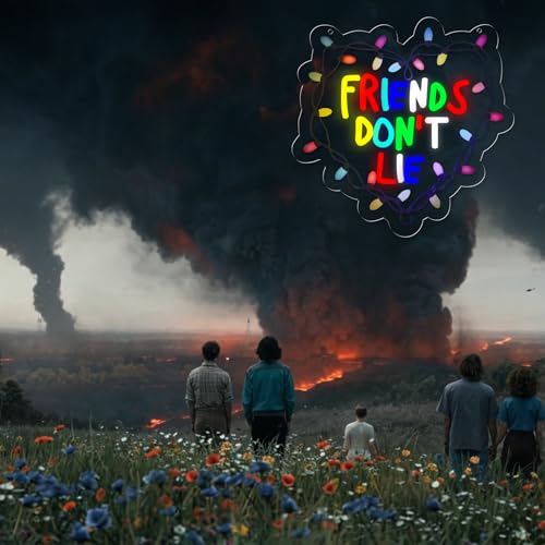 Image of Pugna Friends Don't Lie Neon Signs for Wall Decor Neon Lights for Bedroom Led Signs Suitable for Dormitory Man Cave Christmas Gift