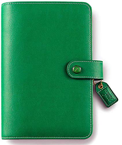 Webster's Pages, A5 Green Color Crush Planner Binder, Refillable 6-hole Standard Gold Colored Ring Binder with Card Slots, Personal Organizer