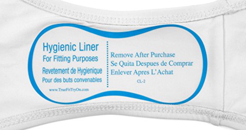 True Fit Try On Clear Cl-2 Hygienic Liner for trying On Women Swimsuit - Hygiene product for Ladies Swimwear Hourglass Shape - 1000Count, Clear, Clear with Blue Copy