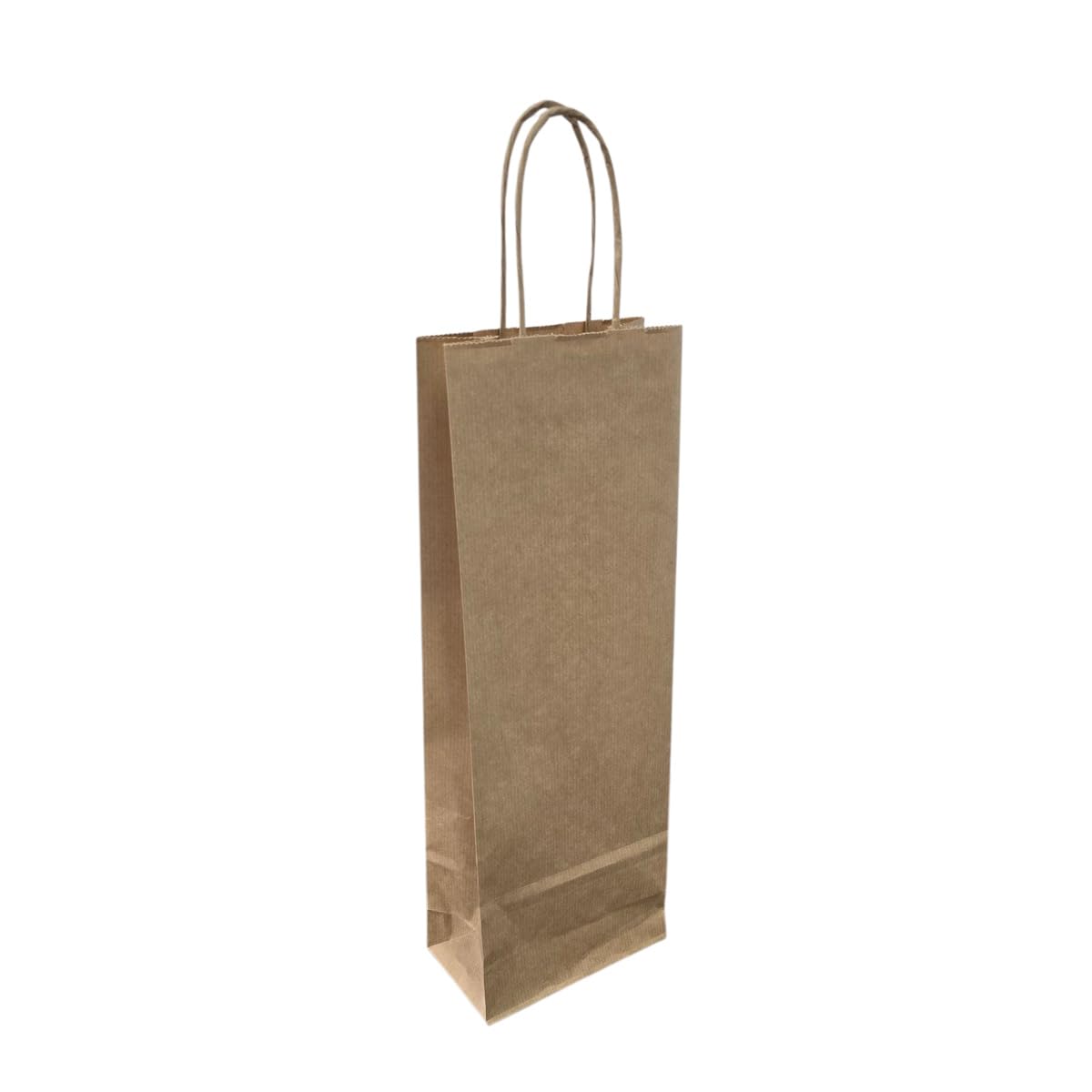 300 Flaschentragetaschen Geschenktüten für (Wein) Flaschen 14+8x39cm braun gerippt Papier 110g/m² extrastark