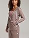 Awwena Women's Full Zip Athletic Hoodies Long Sleeve Relaxed Fit Workout Sweat Jackets with Thumbholes Mocha Heather Small