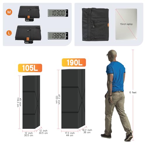 RAINYEAR 190L Extra große Aufbewahrungstasche, 900D Oxford Schwere Umzugstaschen mit Anti-Burst-Reißverschluss und verstärktem Griff wasserdichte und reißfeste Tragetasche