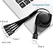 Retractable Multi Charging Cable ThinkANT 2Pack 4FT 4 in 1 Multiple USB Charger Cord Adapter with 8Pin x2/Type C/Micro USB Port Connectors for Phones Tablets Universal Use (Charging Only)