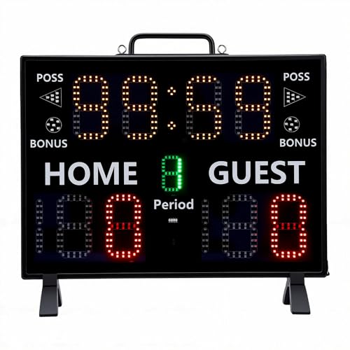 Marcador digital con control remoto para organizar torneos de baloncesto en el club