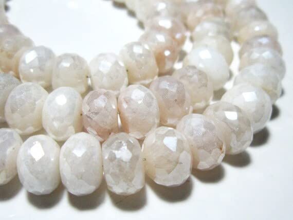 Mystic Silverite big rondelle 7-9mm de qualité AAA pour la création de bijoux précieux
