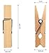MC's Goods 100 minipinzas decorativas de madera con cuerda de yute de...