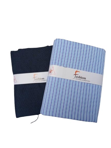 ITS' FASHION IMPACT Men's Unstitched Pant Shirt Fabric Combo, Premium Shirting and Trouser Material, 2.25 Meter Shirt and 1.20 Meter Pant, Box Packing 15 SET 1