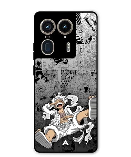 Image of Premium Anime 2 Case for Moto Edge 50 Ultra (Glossy Finish) Soft-Touch Metal TPU Back Cover, Shockproof, Designer, Aesthetic Mobile Phone Case