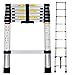 TTT Escalera Telescópica de Aluminio Multiusos Portátil Plegable Extensible - 2m, TLV-AM-TL20