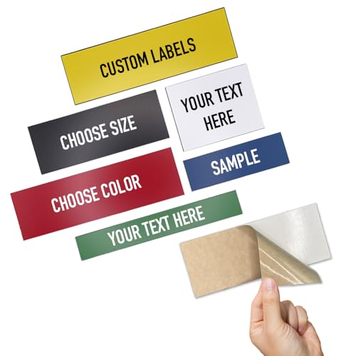 Emblazery Engraved Phenolic Labels, Multiple Colors & Sizes, Electrical Panel Tags, 2-Ply, Matte Finish, Made in USA