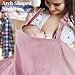 YKYUASD 2 Pack Muslin Nursing Cover for Breastfeeding, 100% Cotton Soft Privacy Nursing Covers Apron Breastfeeding Cover with Arch Neckline for Women New Mom, Multi-use Breastfeeding Essentials
