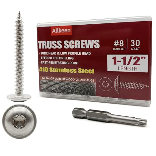 Allkeen(30��)#8×1-1/2�C���` T20�g���N�X�w�b�h�؃l�W410�X�e�����X�X�`�[���Z���t�^�b�s���O�g���X�l�W
