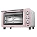 Piekarnik elektryczny domowy 15l Mini Piekarnik 100-230 □ Regulowany Temperatura 60 min Timer Trójwarstwowe Piece elektryczne Wielofunkcyjne Pieczenia (Color : Pink)