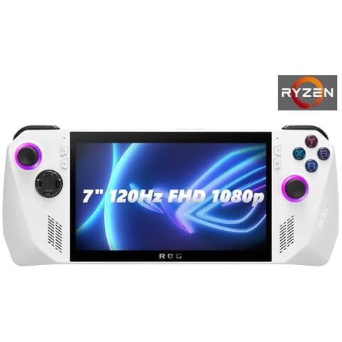 ROG Ally 7" 120Hz FHD Touch IPS LED 1080p Display, Handheld Video Game Consoles by ASUS, AMD Ryzen Z1 Extreme, 16GB RAM|1TB SSD, MicroSD|Wi-Fi 6E, Fast Charge, Fingerprint Sensor, Win 11, RK Bundle Cover
