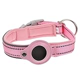 UPKOCH Protector para Collar de Mascota Compatible con Airtags Funda y Ligera para Localizador Antipérdida Resistente para Pequeños Rosa S