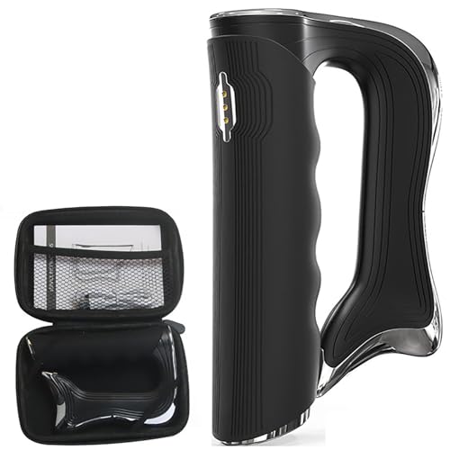 SUNBGRPYE Cuchillo EléCtrico para Fascia para RelajacióN Muscular, Masajeador De Meridianos con Microcorriente, Ajuste De Intensidad De 3 Niveles, Estiramiento Muscular, RelajacióN De Masaje Black