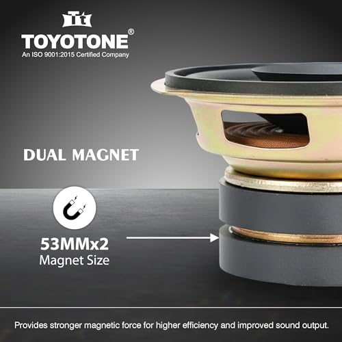 Image of 3 inch Inch Full-Range Speaker | Dual Cone | 20W Nominal | 40W Max | 4-Ohms | Copper Coil | 53mm Dual Magnet | High Sensitivity | Ideal for Home & Car Audio (Pack of 2)