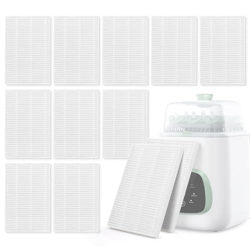12 Pack Filter Replacement Compatible with Momcozy KleanPal Pro Baby Bottle Washer 99.97% Filtration Efficiency Air Filters for Drying Essential Baby Bottle Cleaner Accessories