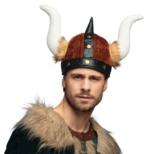 Boland - Casque Viking, Coiffe en matière souple, accessoire de déguisement, pour carnaval ou fête à thème, Bronze