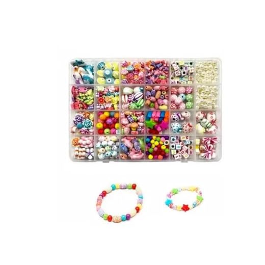 Kit Miçangas Infantil Coloridas Montar Pulseiras 550 Peças G