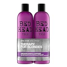 Bed Head by TIGI Dumb Blonde Restoring Shampoo and Conditioner Duo for Damaged Blonde Hair, 25.36 fl oz